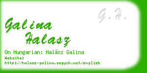 galina halasz business card
